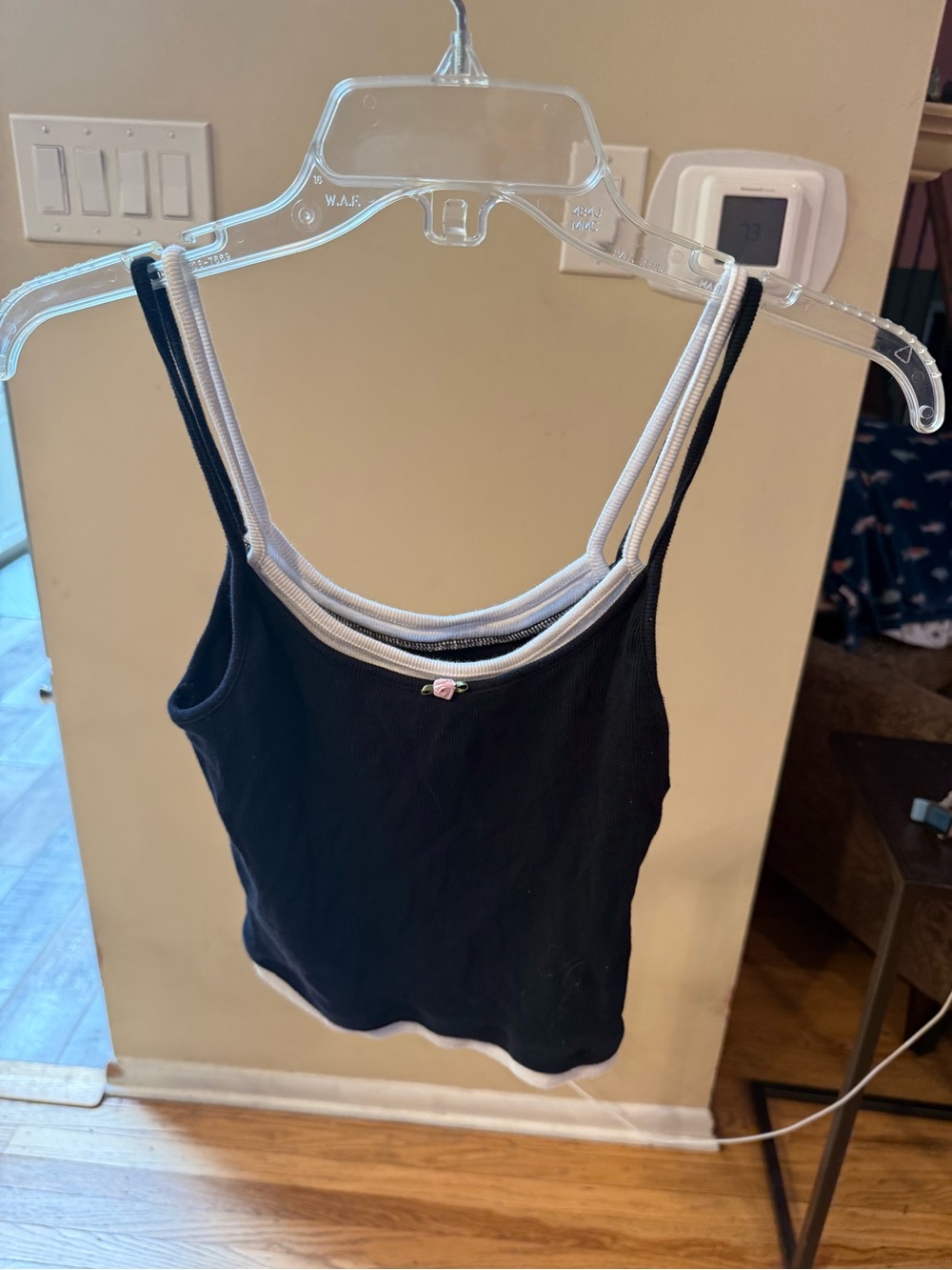 Pacsun Black & White Layered Ribbed Cami Tank Top Size M